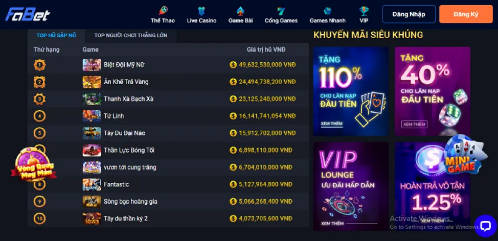 Thư viện đa dạng các loại trò chơi slot tại Zalv Game